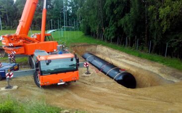 Wasserspeicherung für die Sportplatzberegnung