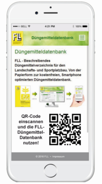 QR-Code mit Smartphone scannen und Suche in Düngemitteldatenbank starten.